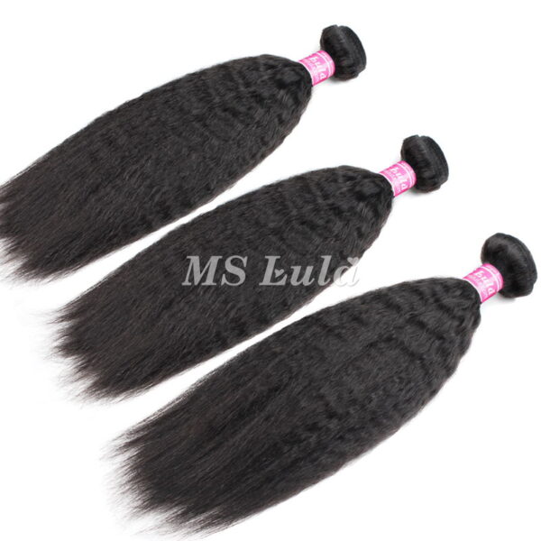 Virgin Hair Weave Bundles Kinky Straight - Image 4